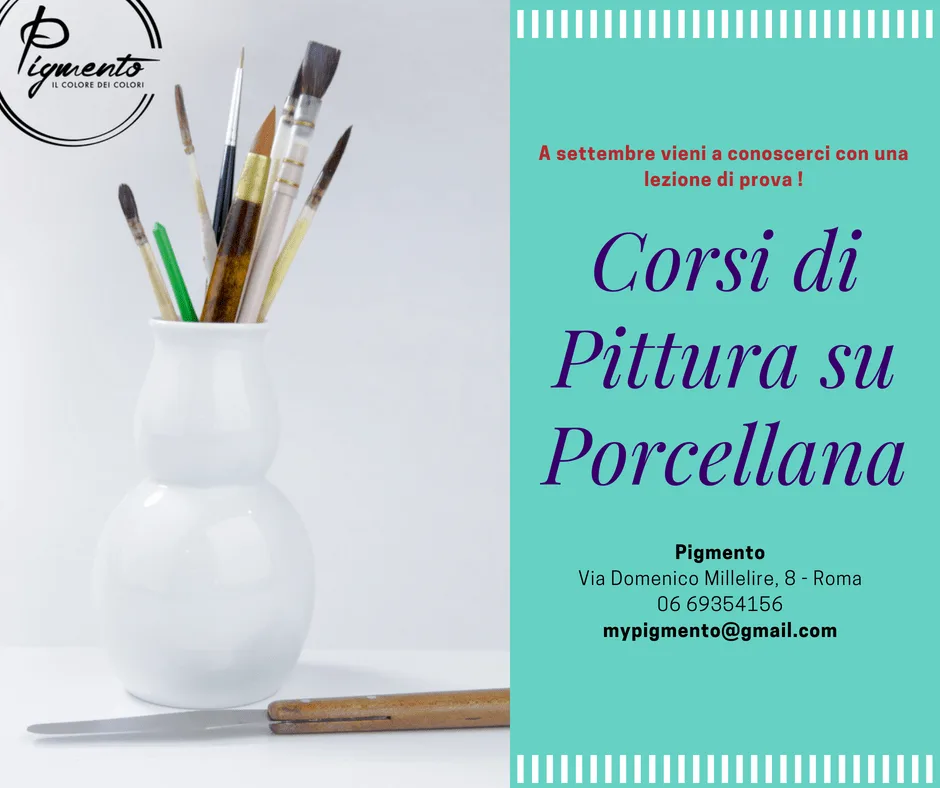 Ricominciano i corsi di pittura a terzo fuoco su porcellana